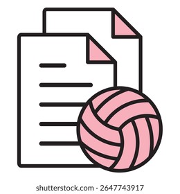 Illustration Icon Material : Sports Document File