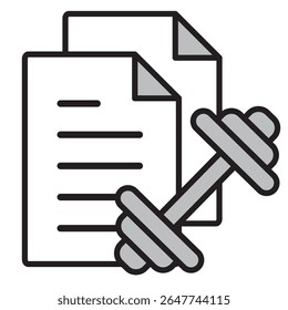 Illustration Icon Material : Sports Document File