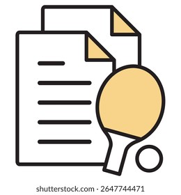Illustration Icon Material : Sports Document File