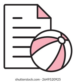 Illustration Icon Material : Sports Document File