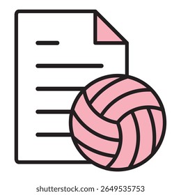 Illustration Icon Material : Sports Document File