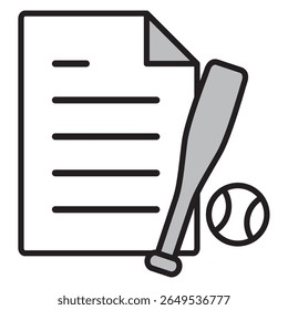 Illustration Icon Material : Sports Document File