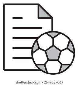 Ícone de Ilustração Material : Arquivo de Documento de Esportes
