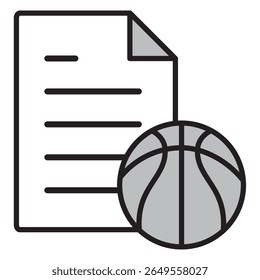 Illustration Icon Material : Sports Document File