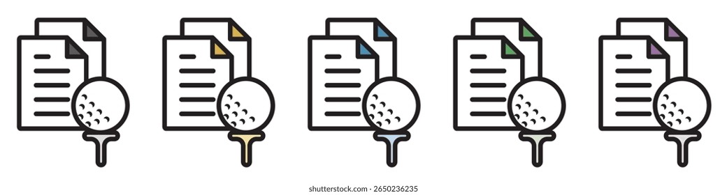 Illustration Icon Material : Sports Document File