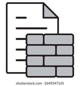 Illustration Icon Material : Wall Document File