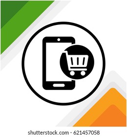illustration icon for mobile application shopping
