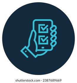 illustration of a icon mobile checklist