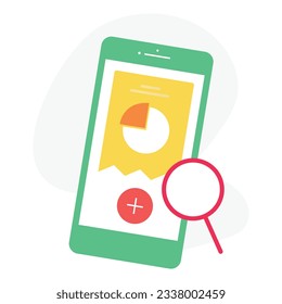 illustration of a icon mobile search 