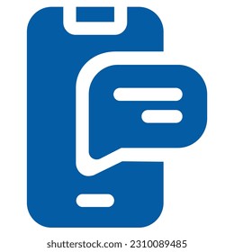 ilustración de un icono de charla móvil