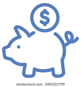 illustration of a icon money pig 