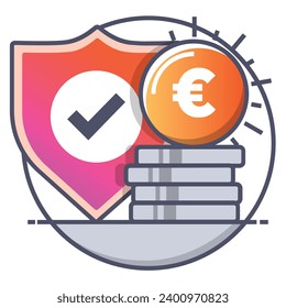 illustration of a icon money protect