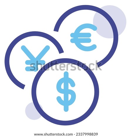 illustration of a icon multi currency 