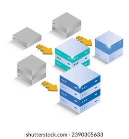illustration of a icon navigate seamlessly storage