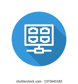 Illustration icon for network hubs