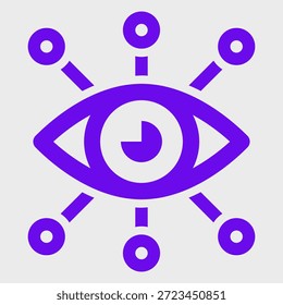 Ilustración de una red de iconos visible