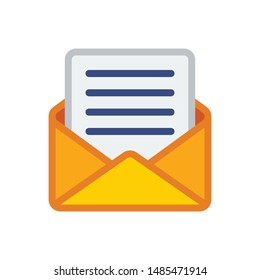 Illustration icon with notification letter form