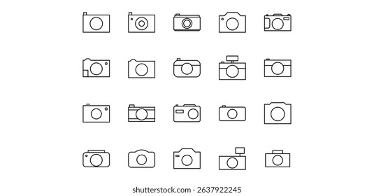 illustration icon pack camera line
