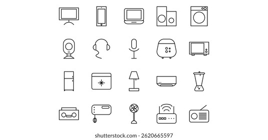 illustration icon pack electronics line