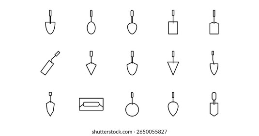 Illustration Icon Pack Löffel Wandlinie