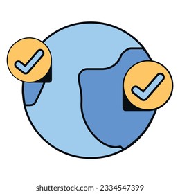 Illustration einer Icon-Bezahlung weltweit 