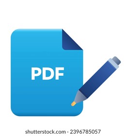 illustration of a icon pdf annotator
