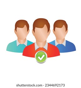 illustration of a icon people checkmark 