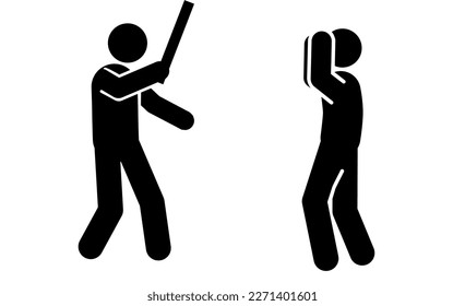 illustration of icon people stealing, robbing, pickpocketing