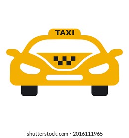 Illustration of the icon pictogram taxi on the white background