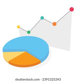 illustration of a icon pie chart