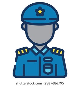 illustration of a icon police man