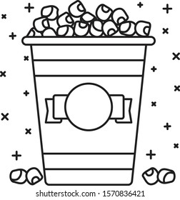 Illustration icon for pop corn