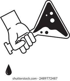 illustration of the icon of pouring a liquid bottle