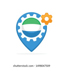 Illustration icon with a production concept that was made from Sierra Leone