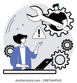 ilustración de un icono reaccionando 