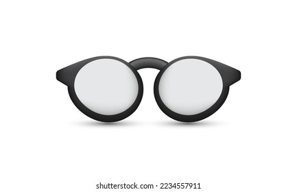 illustration icon realistic 3d glasses isolated on background.Realistic vector illustration.