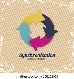 Illustration of icon refresh or reload, synchronization, vector illustration
