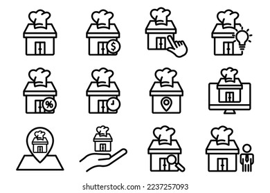 Illustration of icon related to restaurant. Line icon style. simple vector design editable. Pixel perfect at 32 x 32