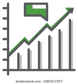 illustration of a icon report graph