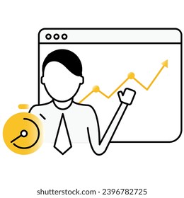 ilustración de un informe de icono