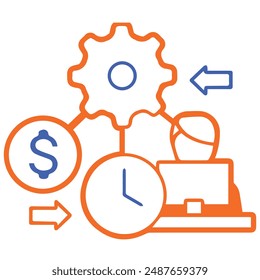 illustration of a icon resource management