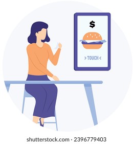 illustration of a icon restaurant screen