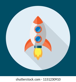 Illustration of icon of rocket