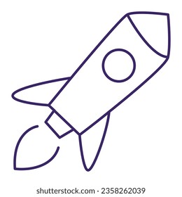 ilustración de un cohete de iconos 