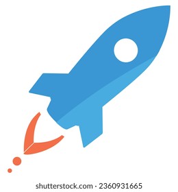 ilustración de un cohete de iconos 