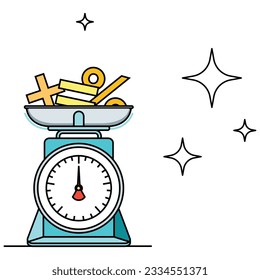 illustration of a icon scale 