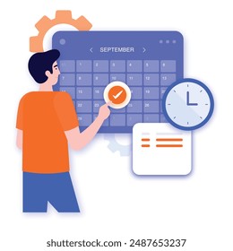 illustration of a icon schedule