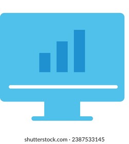 illustration of a icon screen graph