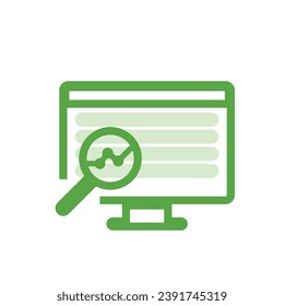 illustration of a icon screen report