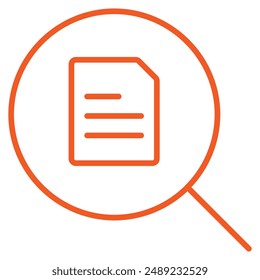 illustration of a icon search document